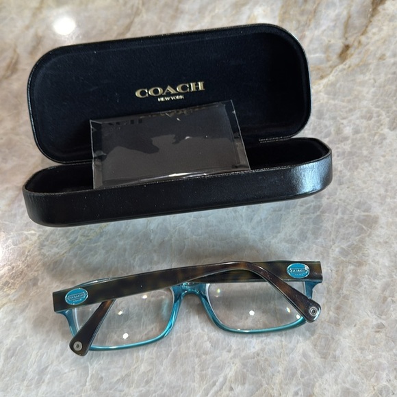 Coach Eyeglasses Frame HC6040 Brooklyn 5116 Tortoise/Teal Women 52[]16‎ 135 - Picture 2 of 5